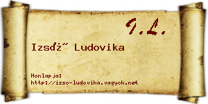 Izsó Ludovika névjegykártya